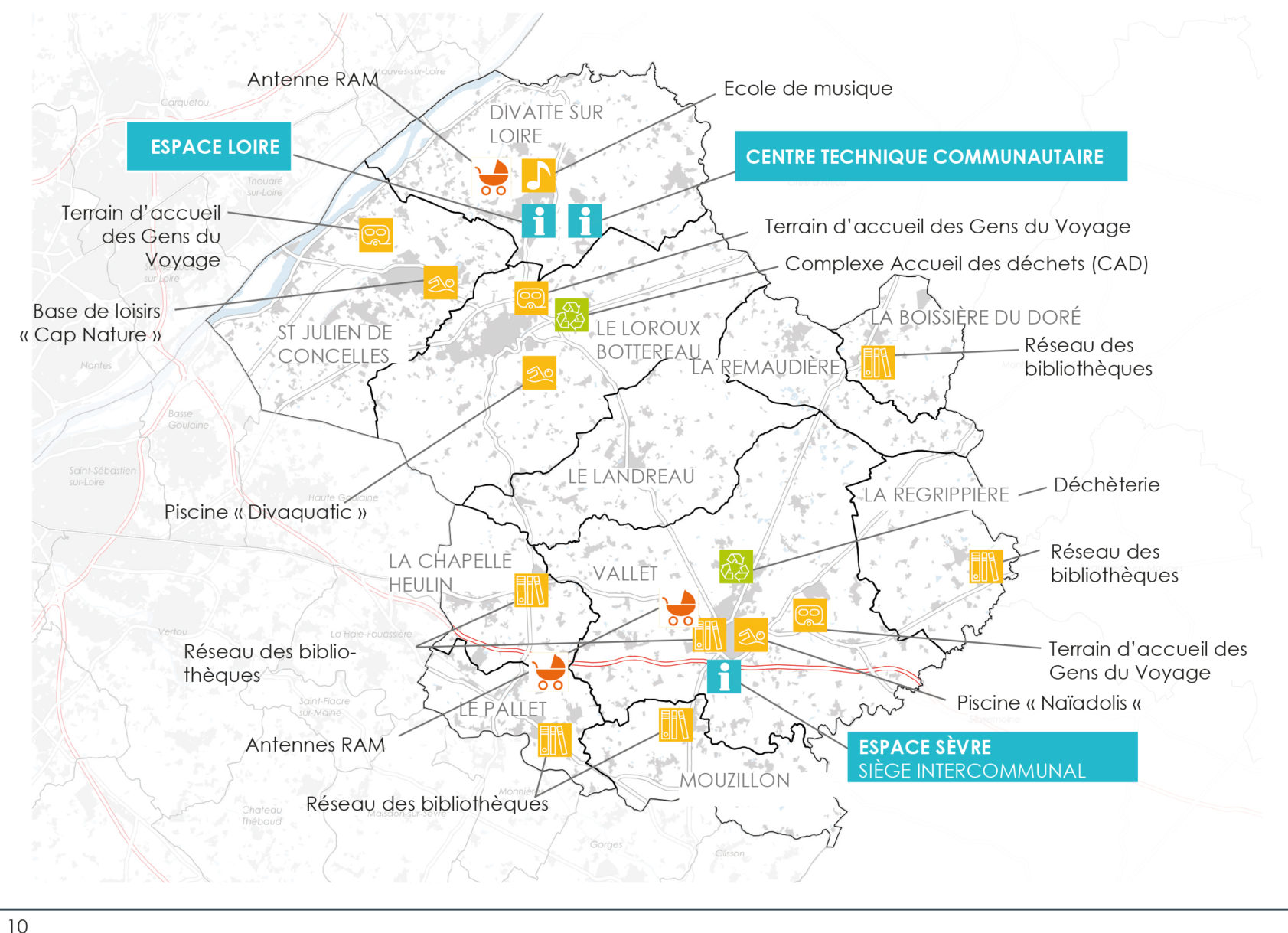 Les équipements Communauté de Communes Sèvre & Loire Les équipements Les équipements Communauté de Communes Sèvre & Loire Les équipements